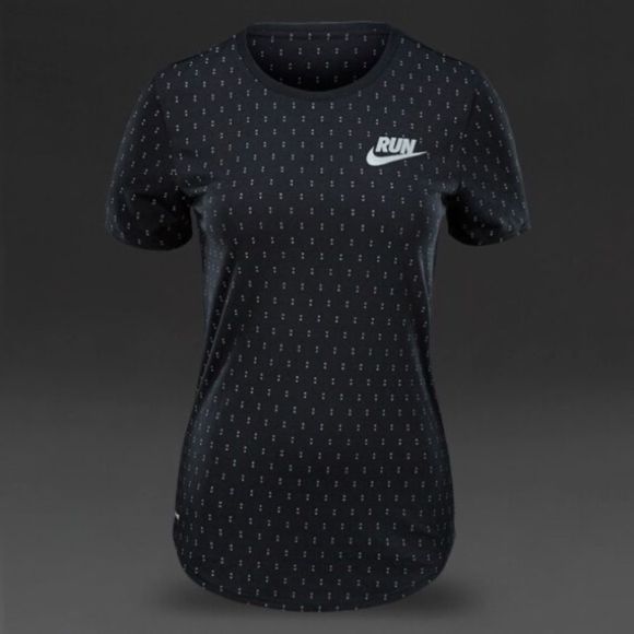 Nike Tops - Nike Womens Run P W Digi-Dots Short Sleeve T-Shirt
